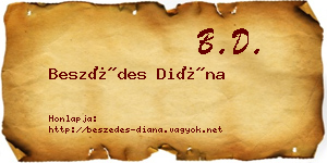 Beszédes Diána névjegykártya