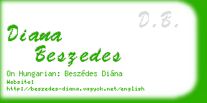 diana beszedes business card