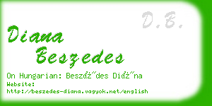 diana beszedes business card